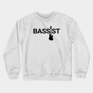 Bassist Bass Guitar Silhouette Light Theme Crewneck Sweatshirt